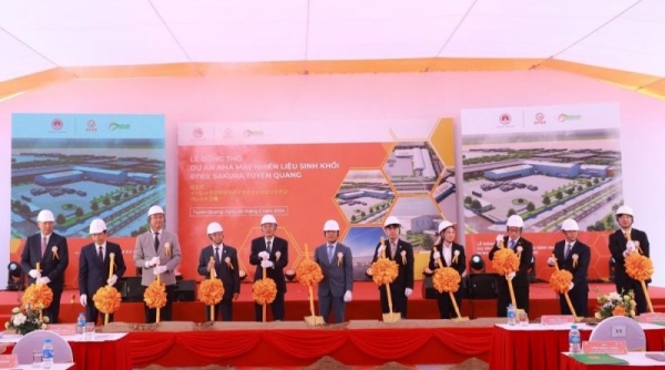 Động thổ dự án Nhà máy nhiên liệu sinh khối Erex Sakura Biomass Tuyên Quang