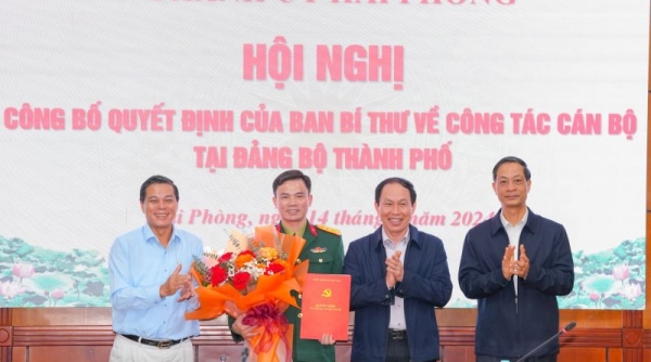 Công bố Quyết định của Ban Bí thư về công tác cán bộ tại Đảng bộ Thành phố Hải Phòng