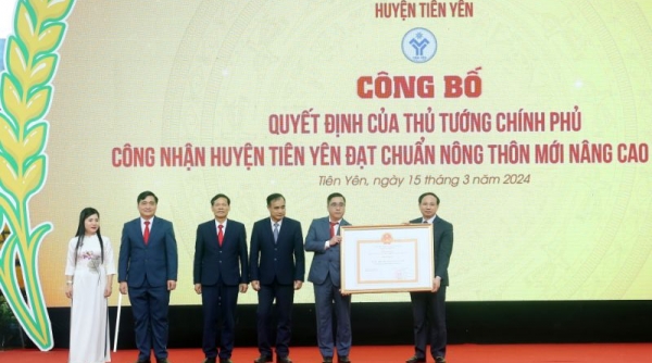 Quảng Ninh: Huyện Tiên Yên đón nhận huyện đạt chuẩn nông thôn mới nâng cao