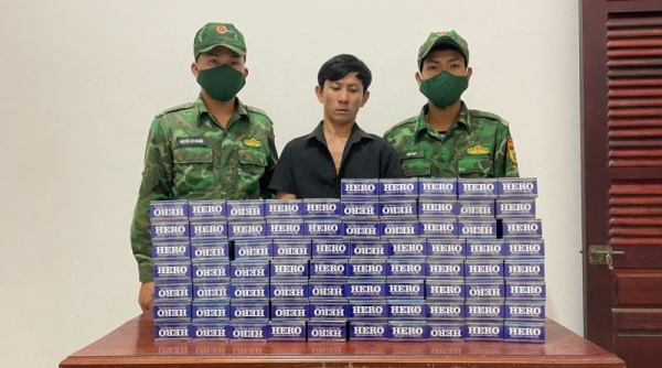 Bô đội Biên phòng tỉnh An Giang bắt giữ đối tượng vận chuyển 750 bao thuốc lá nhập lậu
