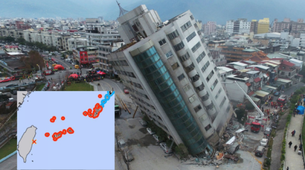 Động đất 7,5 độ ở Đài Loan khiến nhiều người mắc kẹt dưới tòa nhà bị sập