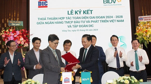 Tập đoàn DIC và BIDV ký kết thỏa thuận hợp tác toàn diện đến năm 2028