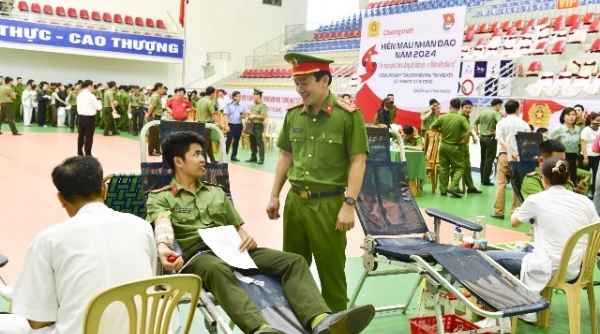Công an tỉnh Quảng Bình hiến tặng 280 đơn vị máu