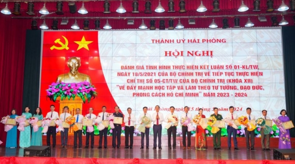 Hải Phòng tổ chức Hội nghị đánh giá việc thực hiện Kết luận số 01-KL/TW của Bộ Chính trị