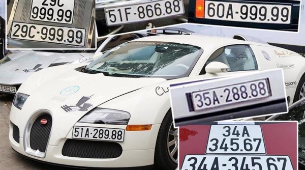 Bộ Công an phê duyệt đấu giá biển số xe ô tô phiên thứ tư hơn 330.000 biển số