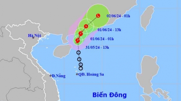 Cơn bão số 1 xuất hiện ở Biển Đông, gió giật cấp 10