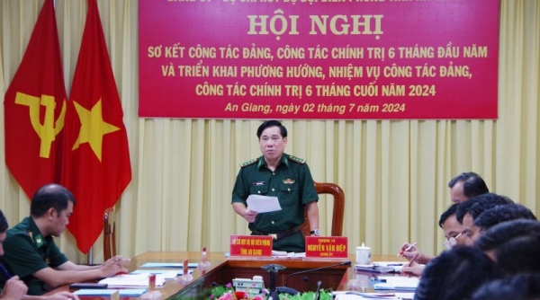 BĐBP tỉnh An Giang tổ chức Hội nghị sơ kết công tác Đảng, công tác chính trị 6 tháng đầu năm 2024