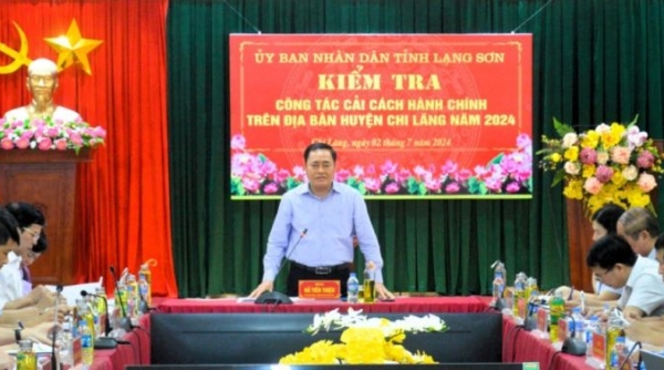 Lạng Sơn: Chủ tịch UBND tỉnh Lạng Sơn kiểm tra công tác cải cách hành chính