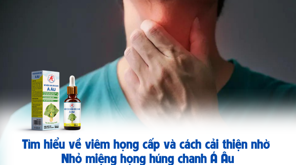 Tìm hiểu về viêm họng cấp và cách cải thiện nhờ Nhỏ miệng họng húng chanh Á Âu