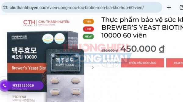 Sản phẩm Brewer’s Yeast Biotin 1000 của công ty Hân Korea bị đề nghị tạm dừng việc bán, lưu thông