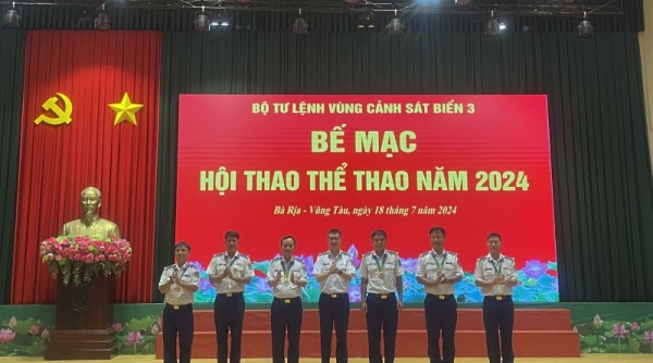 Bế mạc Hội thao thể thao Bộ Tư lệnh Vùng Cảnh sát biển 3 năm 2024