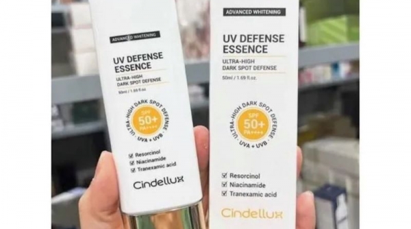 Lạng Sơn: Đình chỉ lưu hành, thu hồi mỹ phẩm Cindellux Advanced Whitening UV Defense Essence