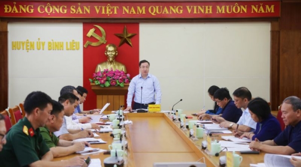 Phó Bí thư Tỉnh ủy Quảng Ninh Đặng Xuân Phương làm việc với Ban Thường vụ Huyện ủy Bình Liêu