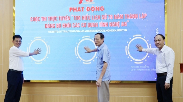 Phát động cuộc thi trực tuyến “Tìm hiểu lịch sử 70 năm Đảng bộ Khối Các cơ quan tỉnh Nghệ An”