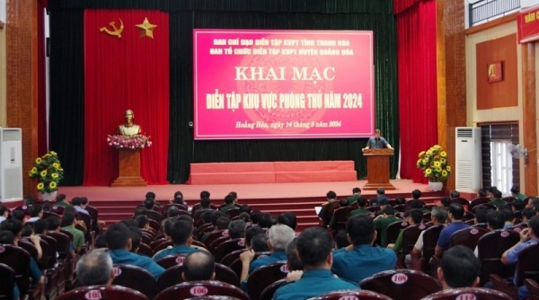 Thanh Hóa: Khai mạc diễn tập khu vực phòng thủ năm 2024