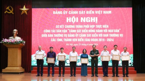 Sơ kết Chương trình phối hợp thực hiện công tác dân vận “Cảnh sát biển đồng hành với ngư dân” giai đoạn 2019-2024