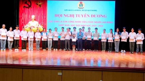 Huyện Quỳnh Phụ tuyên dương khen thưởng 286 học sinh vượt khó, học giỏi năm học 2023 – 2024