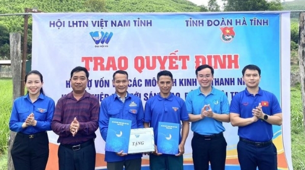 Hỗ trợ 200 triệu cho 4 mô hình kinh tế thanh niên ở Hà Tĩnh