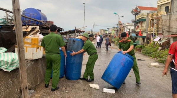 Công an tỉnh Thanh Hóa sẵn sàng lực lượng, phương tiện ứng phó với cơn bão số 3