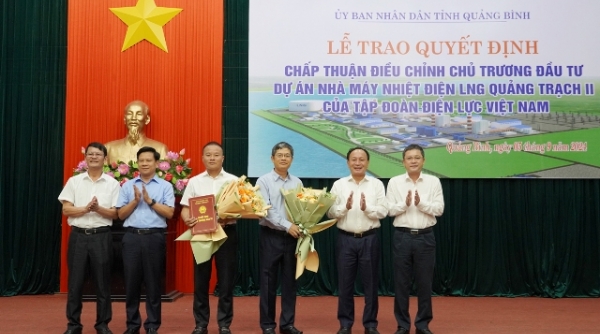 Chấp thuận điều chỉnh chủ trương đầu tư Dự án Nhà máy Nhiệt điện LNG Quảng Trạch II