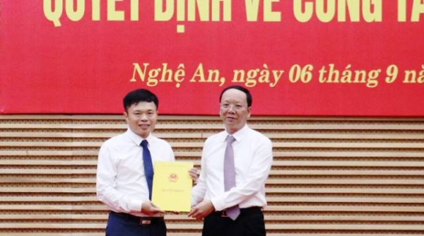 Bổ nhiệm Phó Chánh văn phòng UBND tỉnh Nghệ An