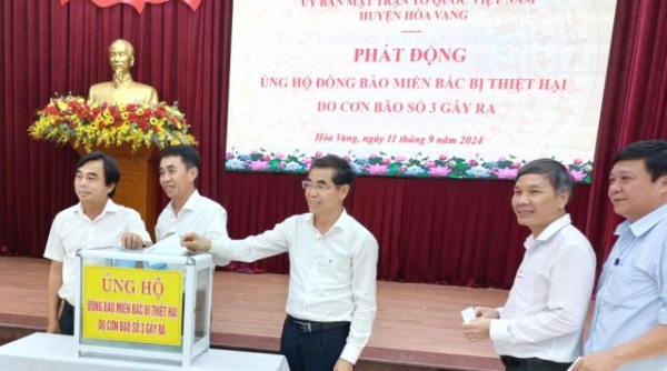 Đà Nẵng: Huyện Hòa Vang phát động ủng hộ đồng bào các tỉnh phía Bắc bị thiệt hại do cơn bão số 3 gây ra