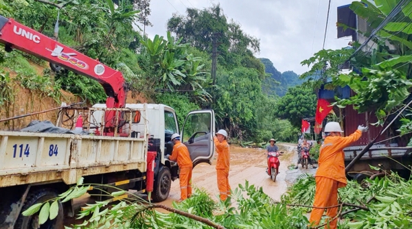 Cập nhật thông tin về ảnh hưởng của bão số 3 đến vận hành và cấp điện tính đến sáng 13/9