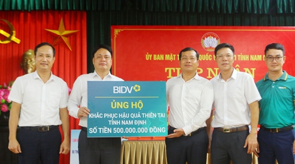 BIDV ủng hộ tỉnh Nam Định số tiền 500 triệu đồng, khắc phục hậu quả cơn bão số 3