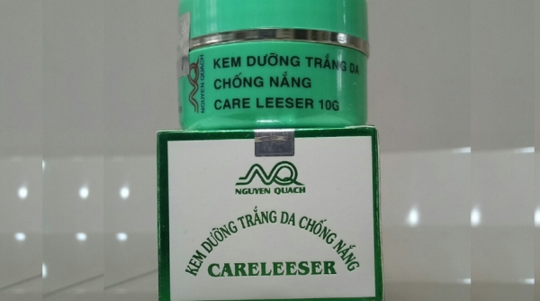 Đình chỉ lưu hành mỹ phẩm kem dưỡng trắng da chống nắng Careleeser - hộp 1 lọ 8g