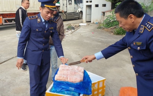 Liên tiếp phát hiện hàng trăm kg nầm lợn không có nguồn gốc xuất xứ tại Lạng Sơn