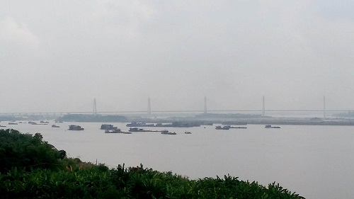 “Cát tặc” đục khoét lòng sông Hồng: Dự án bảo vệ cầu Nhật Tân đang bị đe dọa! - Hình 1
