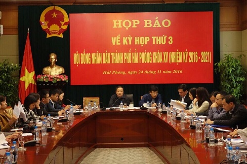 Hải Phòng: Tổ chức họp báo về kỳ họp thứ 3 HĐND TP Khóa XV