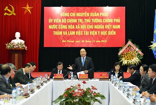 Thủ tướng Nguyễn Xuân Phúc làm việc với Viện Y học biển - Hình 1