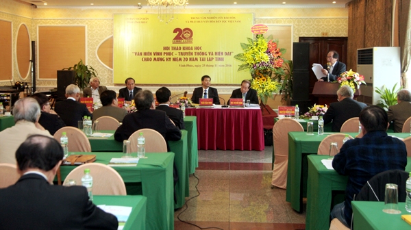 Vĩnh Phúc tổ chức Hội thảo khoa học: “Văn hiến Vĩnh Phúc – Truyền thống và hiện đại”