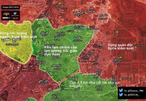 Thành trì Aleppo vỡ đôi, quân Syria đại thắng - Hình 1