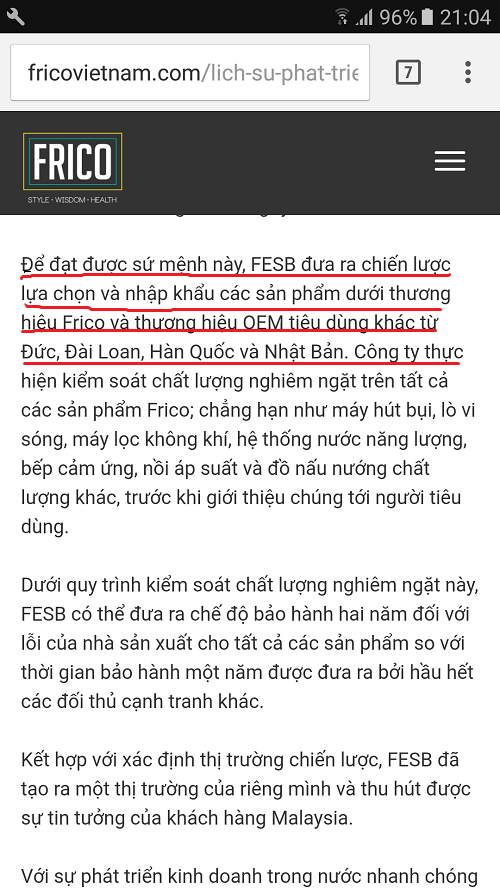 Công ty TNHH TBNT cao cấp: Giới thiệu, quảng bá thương hiệu sản phẩm có đúng sự thật?