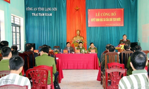 Lạng Sơn: Đặc xá, tha tù trước thời hạn cho phạm nhân