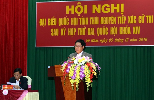 Phó Thủ tướng Phạm Bình Minh tiếp xúc cử tri Thái Nguyên - Hình 1