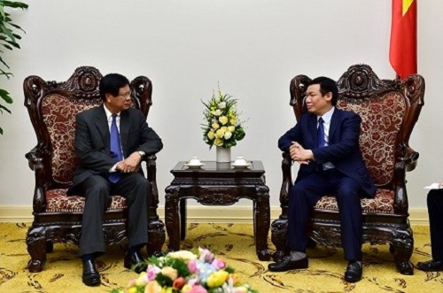 Phó Thủ tướng Vương Đình Huệ tiếp Viện trưởng Viện Nghiên cứu kinh tế quốc gia Lào - Hình 1