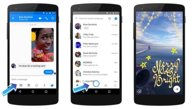 Facebook Messenger nhại lại tính năng chụp ảnh từ Snapchat trong bản cập nhật mới - Hình 1