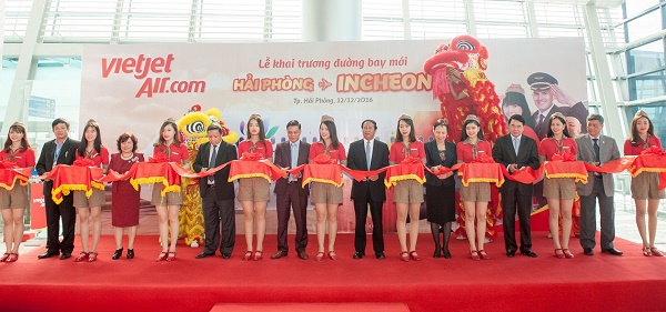 Hãng hàng không Vietjet Air: Khai trương đường bay Hải Phòng – Seoul (Hàn Quốc)