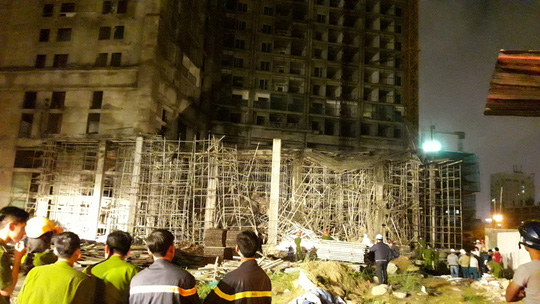 Sập giàn giáo công trình ở Đà Nẵng, sở Xây dựng quyết định tạm đình chỉ thi công công trình