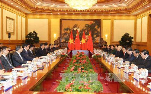 Tổng Bí thư Nguyễn Phú Trọng hội đàm với Tổng Bí thư, Chủ tịch Trung Quốc - Hình 1