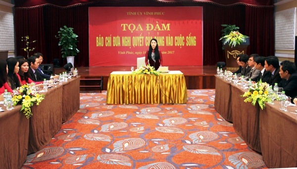 Vĩnh Phúc: Tổ chức tọa đàm báo chí đưa nghị quyết của Đảng vào cuộc sống