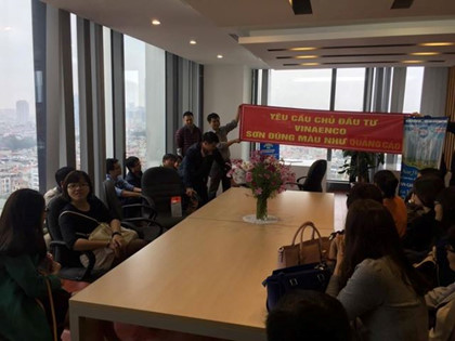 DA New Horizon City - 87 Lĩnh Nam: Dân bức xúc yêu cầu CĐT dùng đúng màu sơn quảng cáo