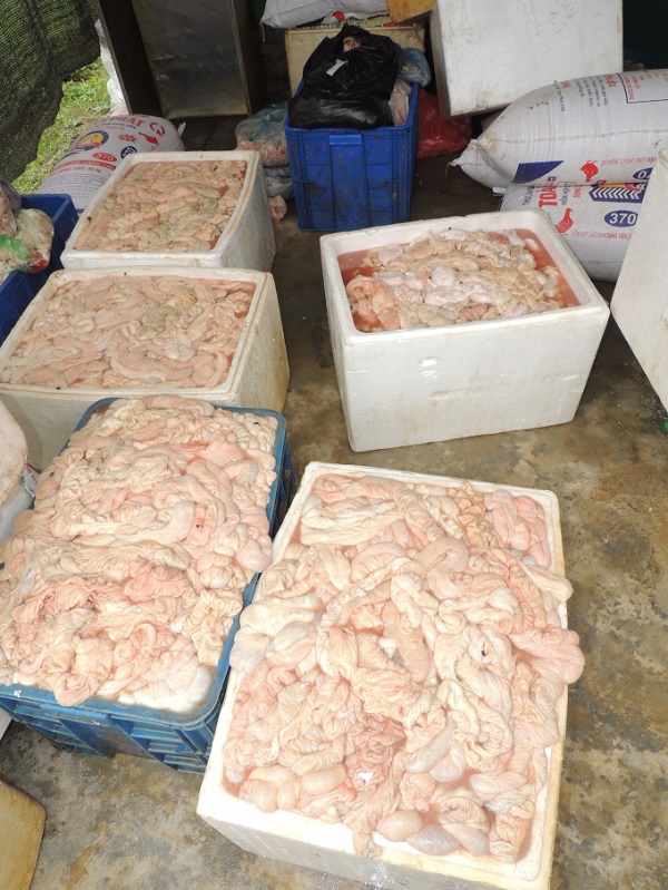 Hà Nam: Thu giữ hơn 1,4 tấn lòng, bì lợn không rõ nguồn gốc xuất xứ - Hình 1