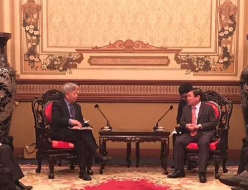 Chủ tịch UBND TP. HCM Nguyễn Thành Phong tiếp đón Chủ tịch Ngân hàng AIIB