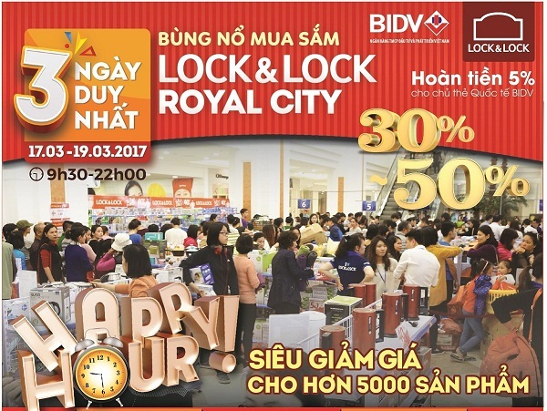 Tri ân khách hàng với giờ vàng Lock&Lock cực lớn