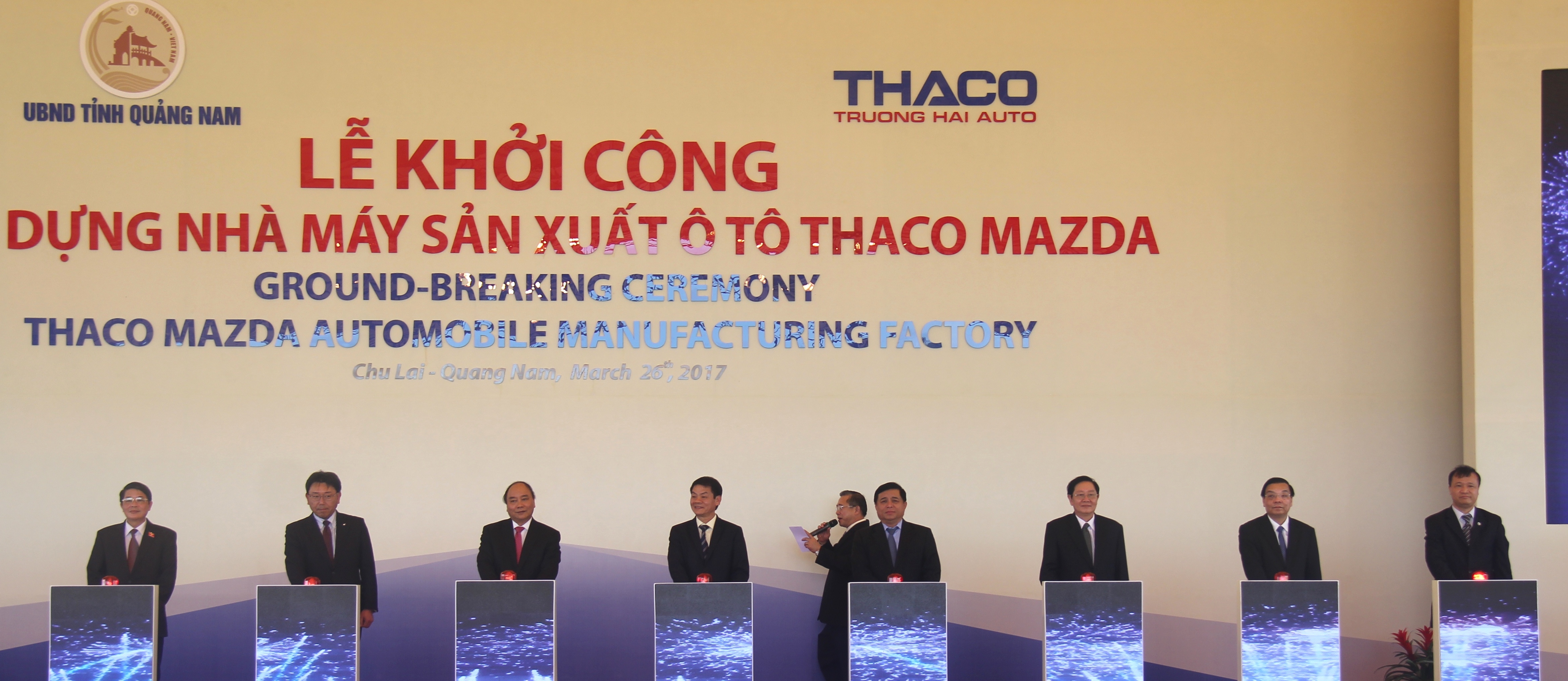 Quảng Nam: Khởi công xây dựng NMSX ô tô Thaco Mazda công suất 100.000 xe/năm