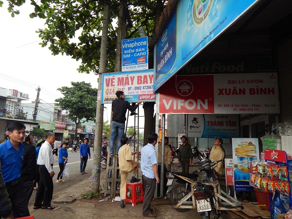 TP. Pleiku (Gia Lai): Đồng loạt ra quân lập lại trật tự đô thị